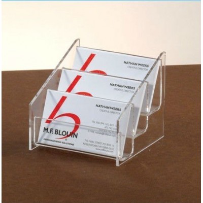 custom clear acrylic business card holder display stand for desk