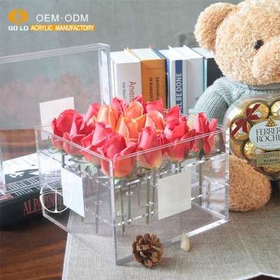 2018 amazon top seller clear acrylic box for rose