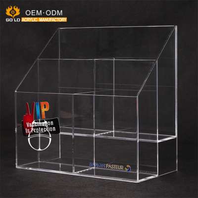 custom clear wall acrylic brochure magazine holder rack