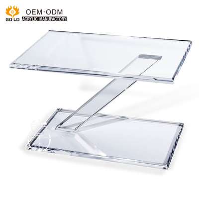 Clear color acrylic folding table, square shape fashionable coffee table